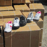 Photo:Consignment of fake branded shoes from China