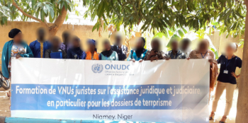 UNV during their first training with UNODC in June 2017, in Niamey, Niger. Photo: UNODC