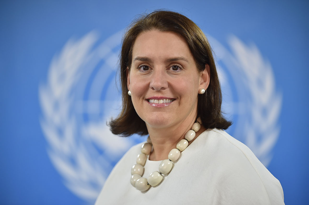 Retrato de Sylvie Bertrand, representante regional de UNODC para América Central y el Caribe.