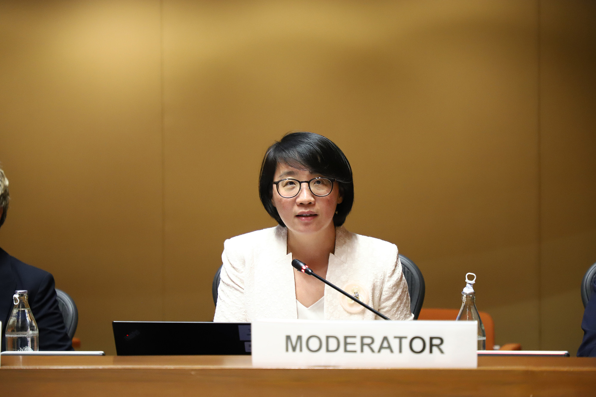 Lili Sang of UNODC moderates a session on regional cooperation platforms