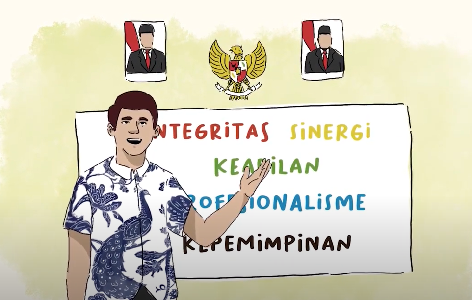 Still image from KPK Code of Ethics video campaign