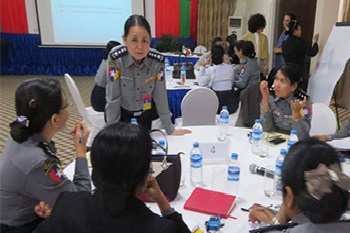Women in uniform in Myanmar 
