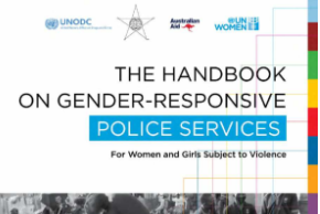 Cover of the new publication "The handbook on gender-responsive
         police services"