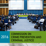 25-ая Сессия Комиссии ООН по предупреждению преступности и уголовному правосудию (Комиссия по преступности) 23-27 мая в Вене. Фото: УНП ООН