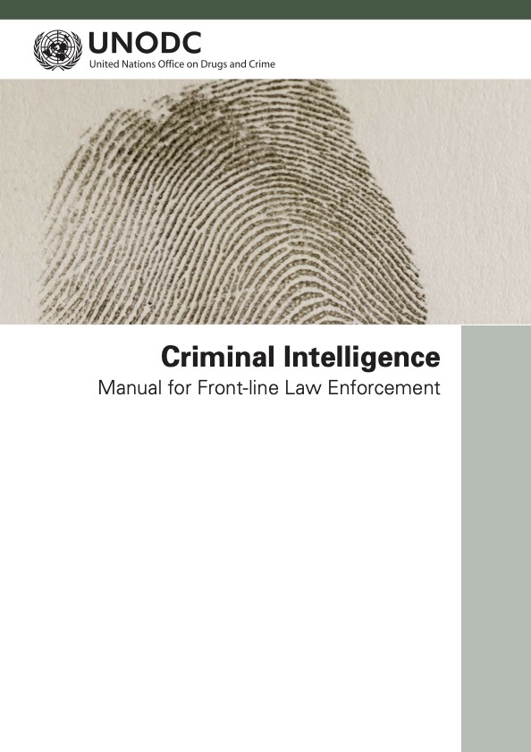 Cover page of the publication "Criminal Intelligence Manual for Front-line Law Enforcement"