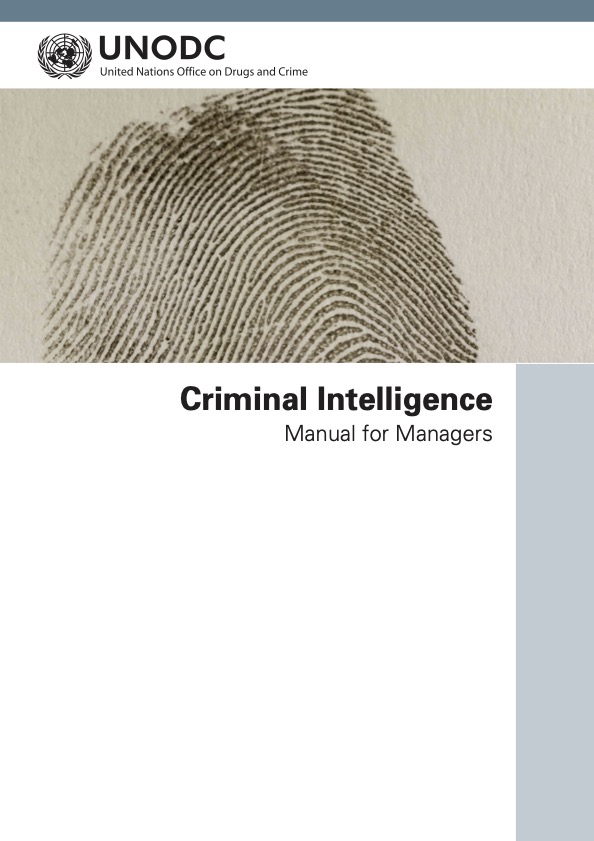  Cover page of the publication "Criminal Intelligence Manual for Managers"