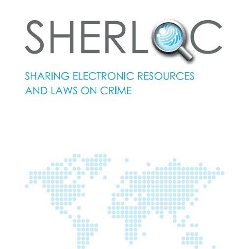 Image with the logo of SHERLOC and an illustration representing a world map
