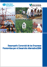 Desempeño Comercial de las Empresas Promovidas por el Desarrollo Alternativo, 2008.