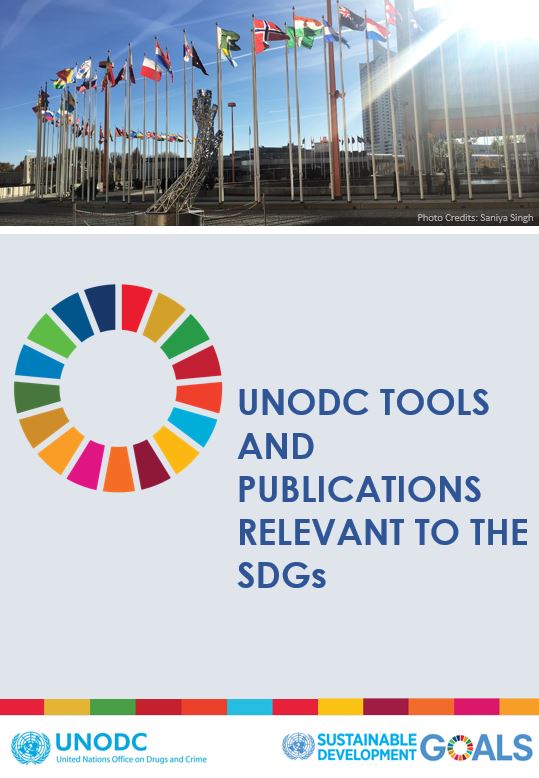 Cover of the publication, "UNODC Tools and Publications Relevant to the SDGs" 