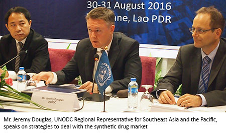 Phoutsavath Sounthala, spokesman for the Lao Commission for Drug Control, Jeremy Douglas United Nations UN UNODC,