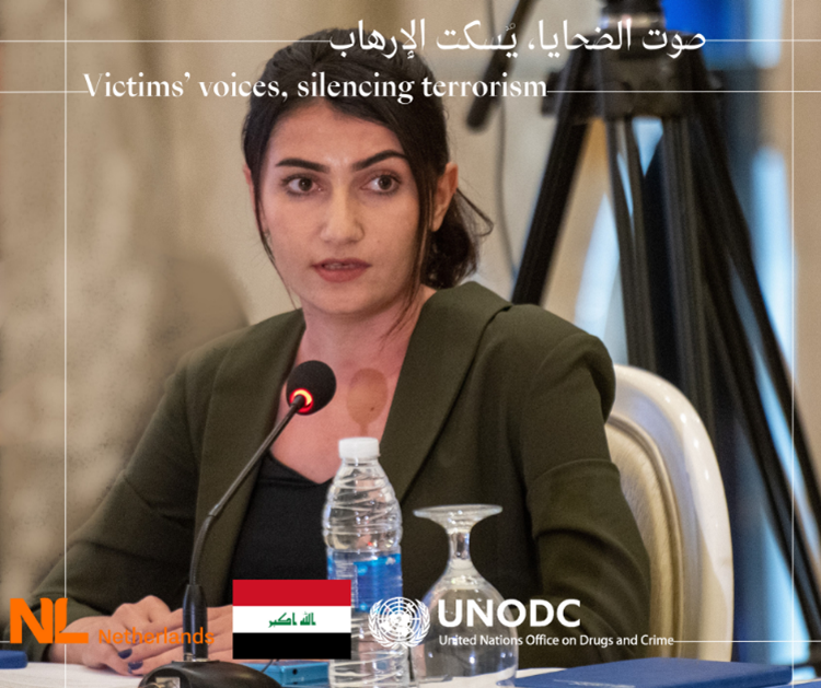 <div style="text-align:justify">Iman speaking at a UNODC event on the role of media and awareness in terrorism.</div>