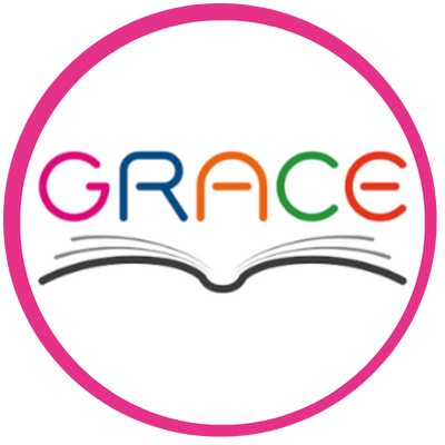 GRACE Initiative logo - GRACE with a book logo below it in a pink circle