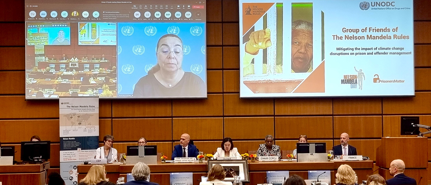 The Executive Director of UNODC delivers via video her remarks to the Meeting of the Group of Friends of the Nelson Mandela Rules.