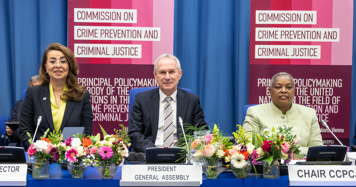 UNODC Executive Director, President of the General Assembly, and Chair of the 32nd Crime Commission.