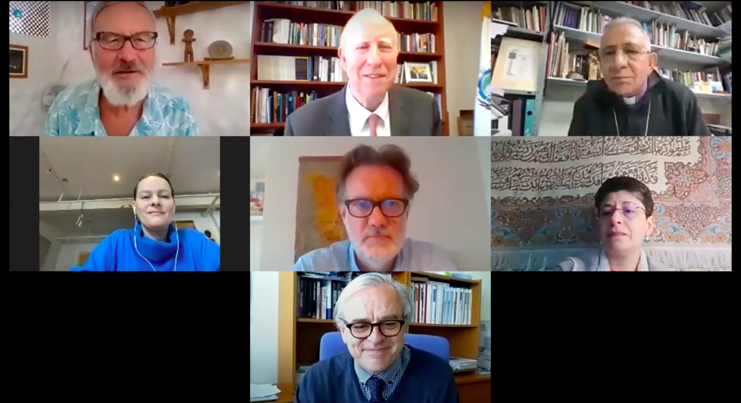 <p>Panel of speakers during the first webinar</p>