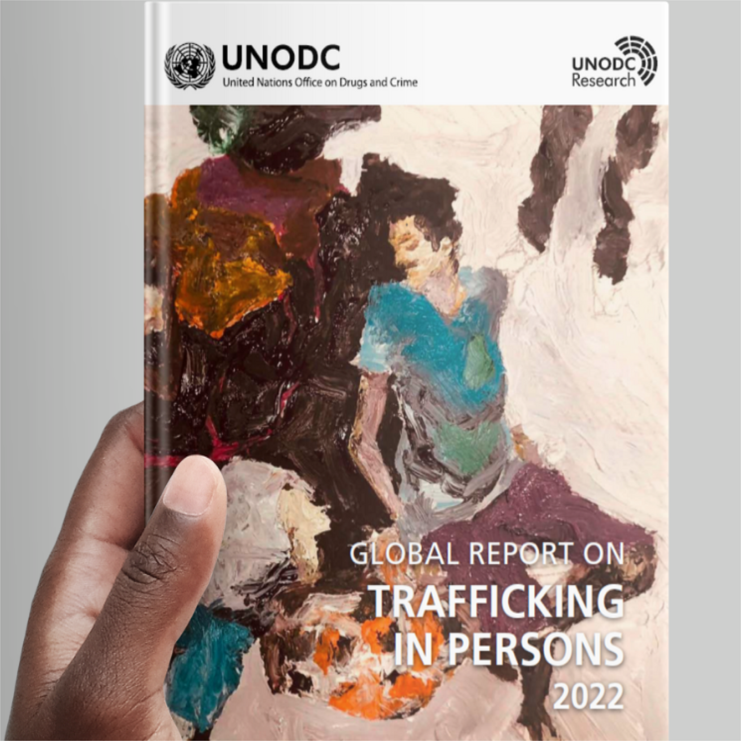 Portada del Informe global sobre la trata de personas 2022.