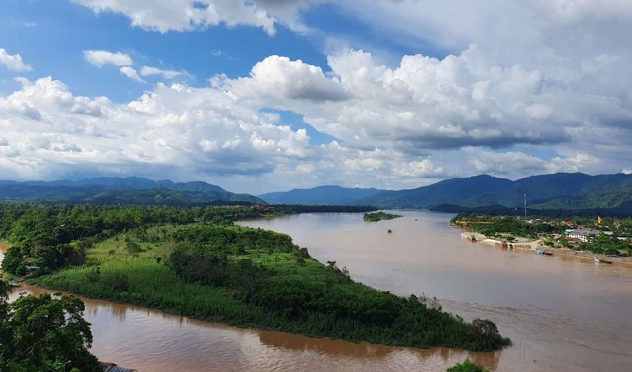 The Mekong River in the Golden Triangle where Laos, Myanmar and Thailand converge