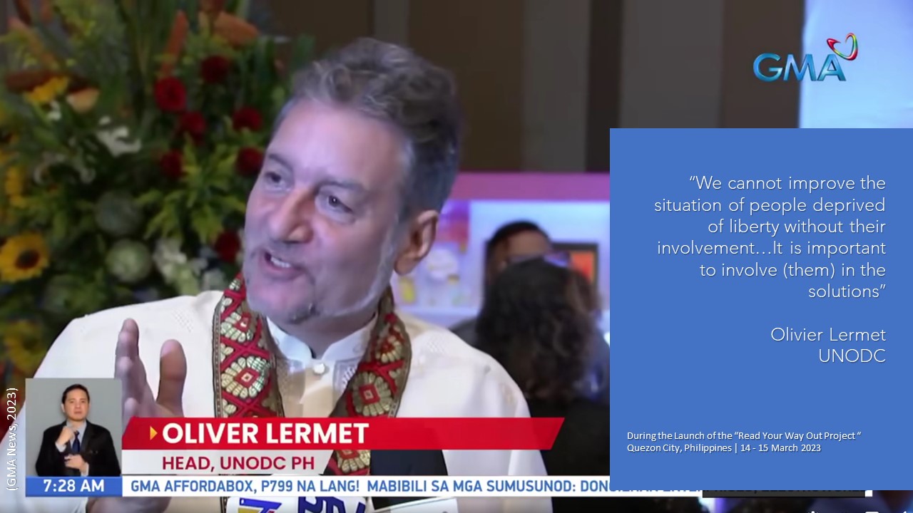 <a href="https://fb.watch/ji8OL__SHi/?mibextid=NnVzG8">UNODC Senior Policy Advisor Olivier Lermet was interviewed by the media after the project launch</a>