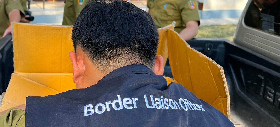 UN News/Daniel Dickinson | A border liaison officer in Laos.