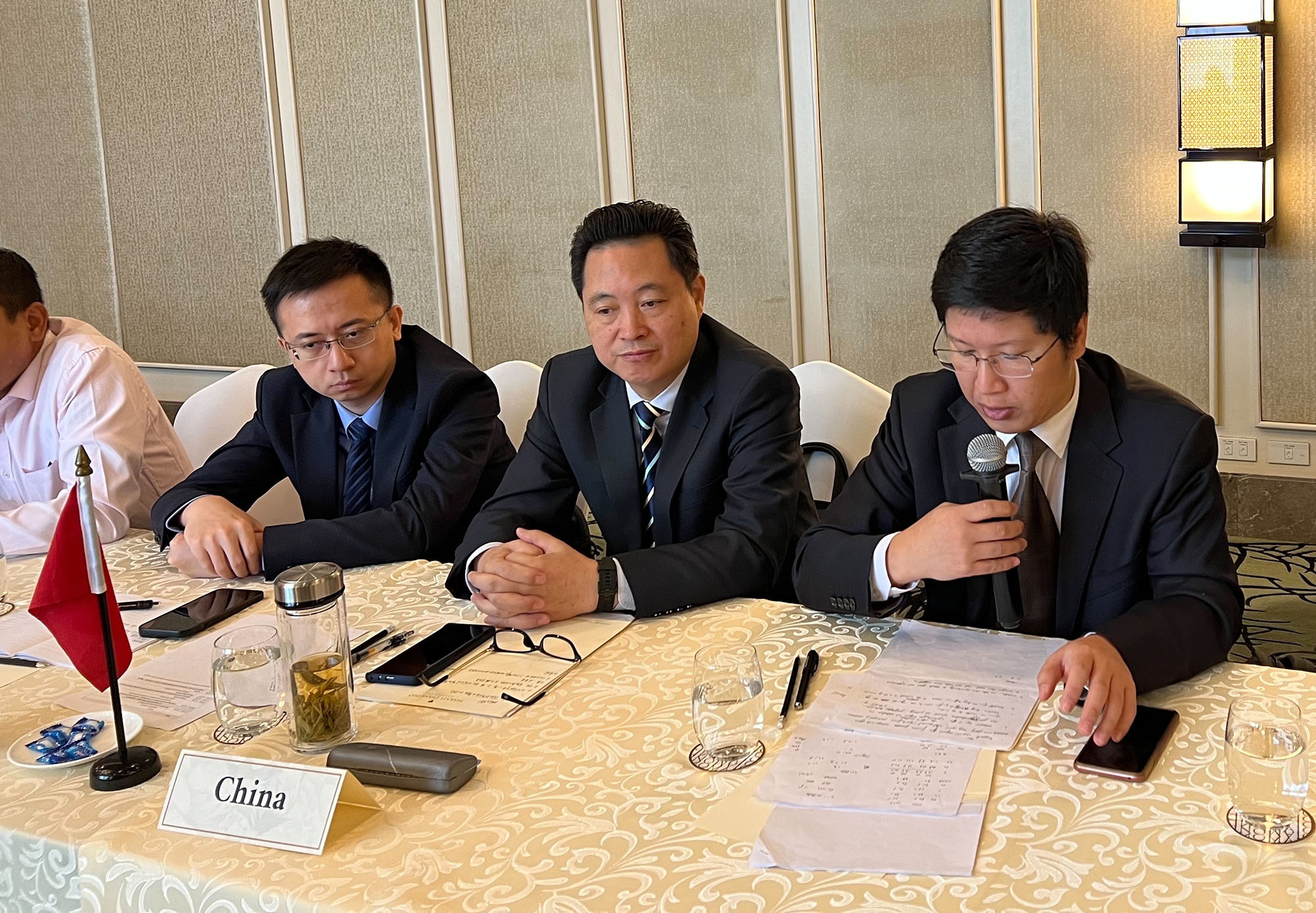 Meng Xin, Deputy Director, Drug Analysis Division I, of the Chinese National Narcotics Laboratory and Drug Intelligence and Forensic Center sharing information on newly identified new psychoactive substances in China