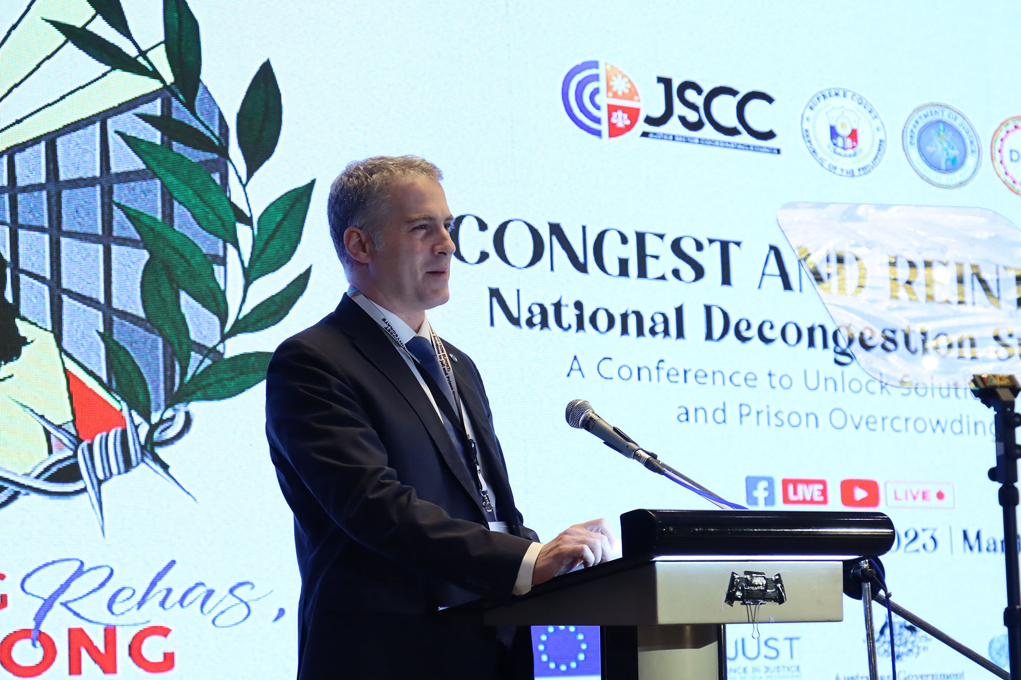 UNODC Country Manager for the Philippines Daniele Marchesi addresses participants at the summit, Manila, 6 December 2023.