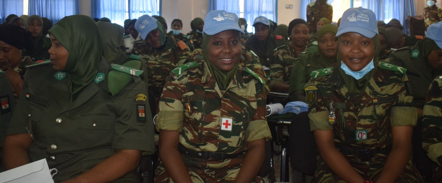 <em>Female members of the National Gendarmerie of Niger during the Communication Day</em>